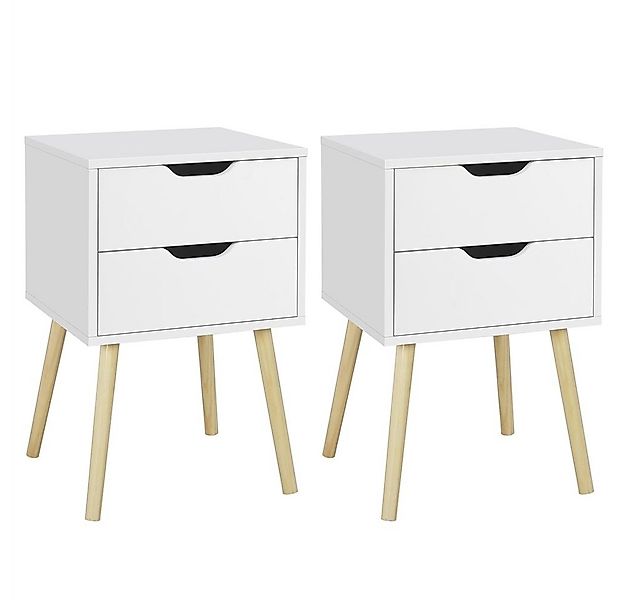 Yaheetech Beistelltisch, 2er Set Nachttisch Nachtschrank Nachtkommode mit 2 günstig online kaufen