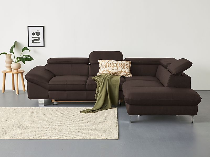 COTTA Ecksofa Driver L-Form, mit Kopfteilverstellung, günstig online kaufen