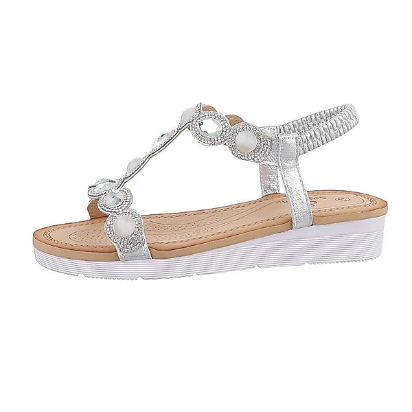 Ital-Design Damen Freizeit Riemchensandalette (86016843) Keilabsatz/Wedge günstig online kaufen