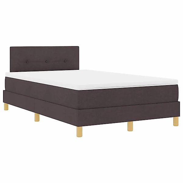 vidaXL Boxspringbett mit Matratze Dunkelbraun 120 x 200 cm Stoff 3338912 günstig online kaufen