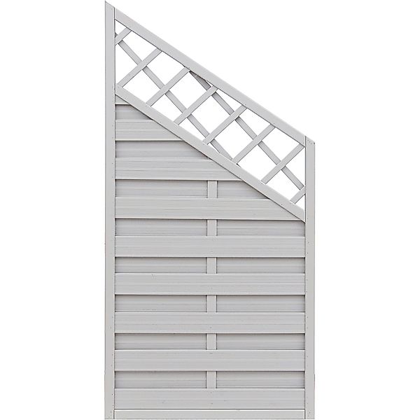 Sichtschutzzaun-Element Country Grau,asiert 180 cm x 120/90 cm günstig online kaufen