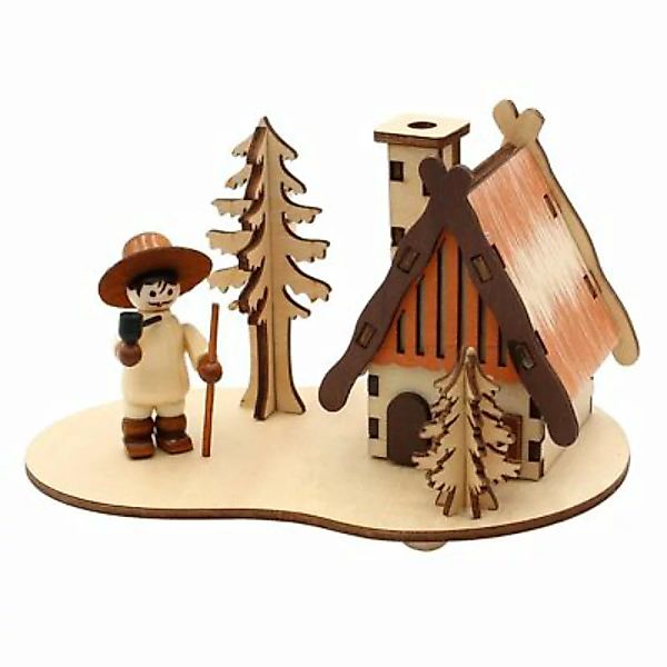Sigro Holz Räucherhaus, 1 Stück Wanderer 15 x 10 x 9 cm natur günstig online kaufen