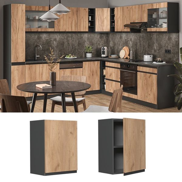 Vicco Hängeschrank R-Line, Goldkraft Eiche/Anthrazit, 45 günstig online kaufen