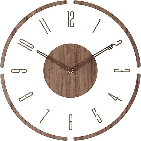 NUODWELL Wanduhr Holzwanduhr, leise und tickfrei, günstig online kaufen