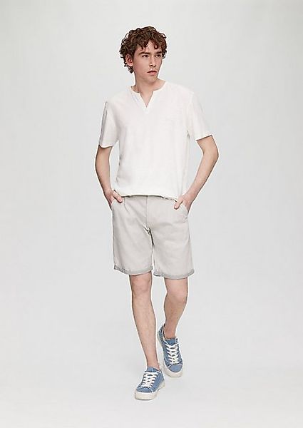 QS Cargoshorts Chino-Shorts aus Baumwolle mit fixiertem Umschlag günstig online kaufen