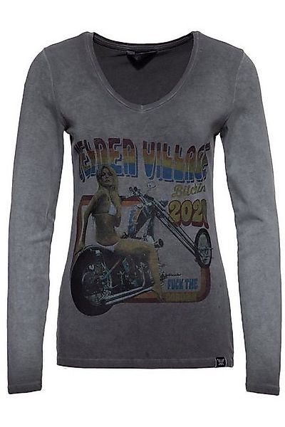 QueenKerosin Langarmshirt Velden Village 2020 (1-tlg) mit Retro-Print und O günstig online kaufen