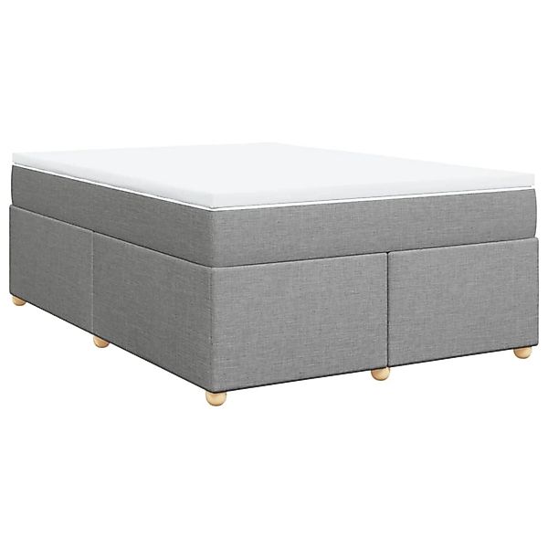 vidaXL Boxspringbett mit Matratze Hellgrau 140x200 cm Stoff 3285380 günstig online kaufen