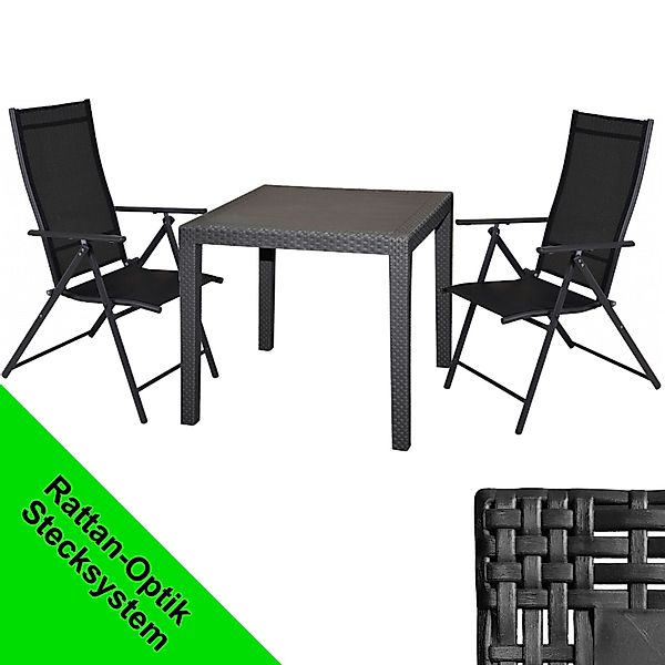 Progarden Garten-Essgruppe Gartenmöbel Sitzgruppe Balkonmöbel Terrasse günstig online kaufen