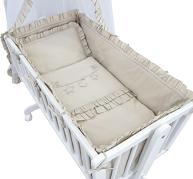 Baby-Delux Babybettwäsche Baby Wiegenset Royal Rüsche, günstig online kaufen