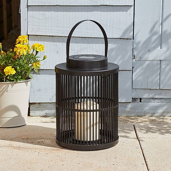 LED-Solarlaterne Urbane, schwarz, Höhe 25 cm, IP44 günstig online kaufen