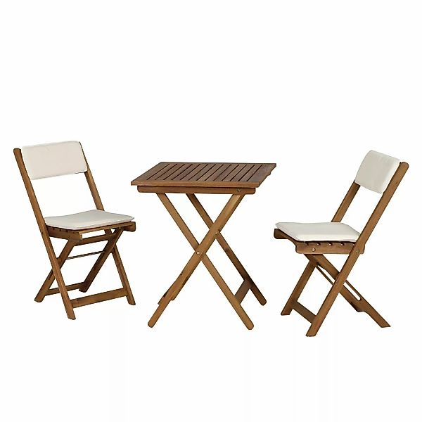 Gardamo Gartenmöbel-Set Almeria Natur 3-teilig günstig online kaufen