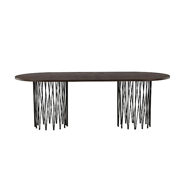 ebuy24 Stone Esstisch 100x220cm Schwarz Braun günstig online kaufen