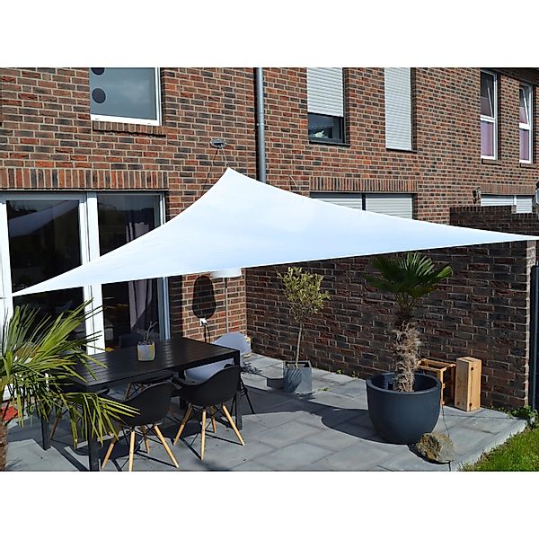 Floracord Dreiecksonnensegel Hell Silbergrau 360 cm mit Regenschutz günstig online kaufen