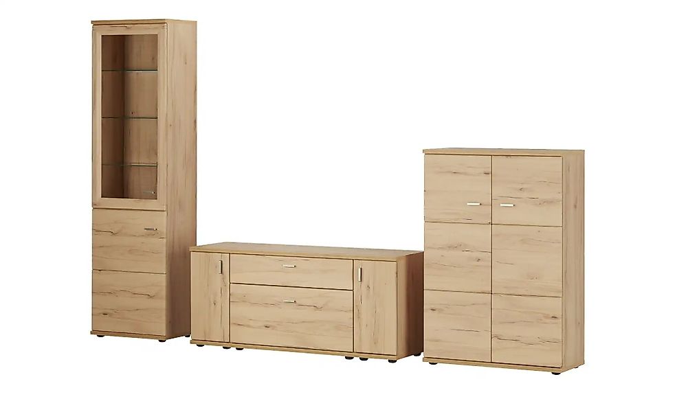 Wohnkombination  Vineta ¦ holzfarben ¦ Maße (cm): B: 300 H: 216 T: 45.0 Kom günstig online kaufen