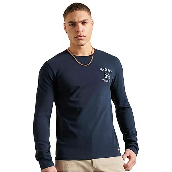 Superdry Military Graphic Langarm-t-shirt 2XL Deep Navy günstig online kaufen