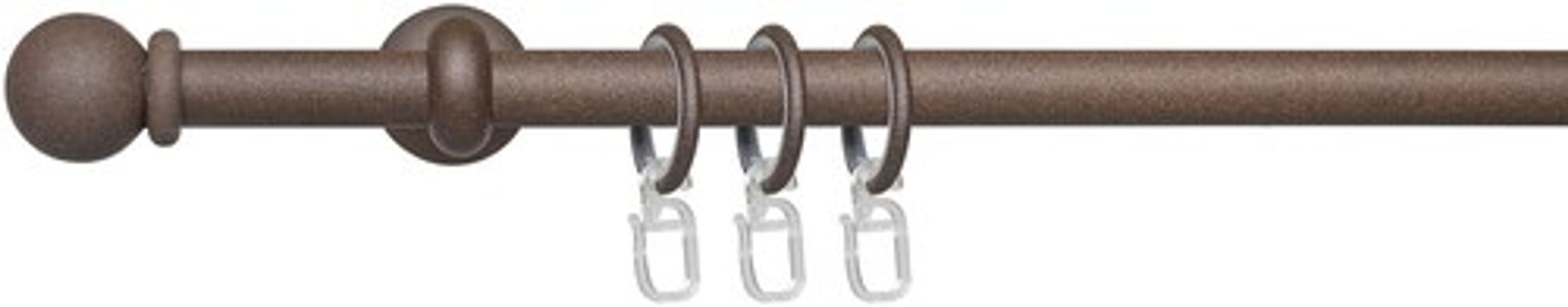 Liedeco Gardinenstange »Esp Kugel« Ø 16 mm 1 läufig-läufig Fixmaß 1-läufig günstig online kaufen