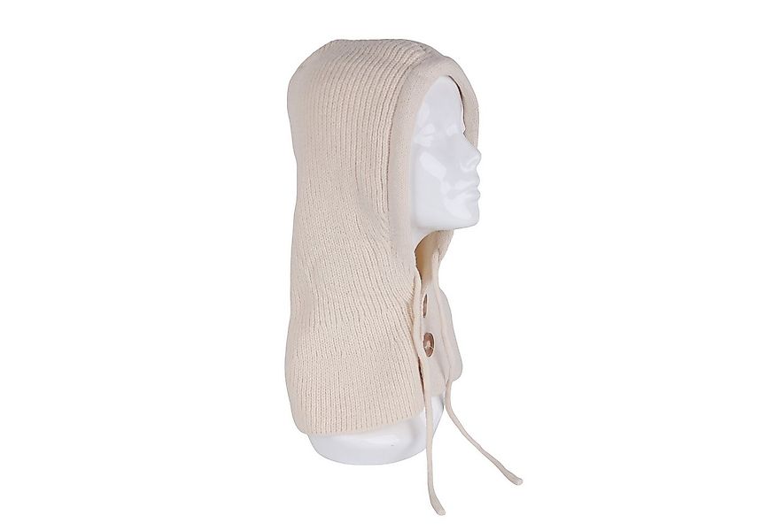 MIRROSI Strickmütze Damen BALACLAVA mit Zopfmuster oder Unifarben Wintermüt günstig online kaufen