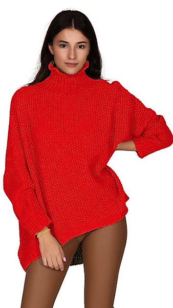 Charis Moda Longpullover Strickpullover Turtelneck Vorne günstig online kaufen