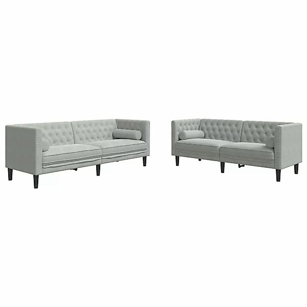 vidaXL Sofa 2-tlg. Chesterfield-Sofa-Set mit Nackenrollen günstig online kaufen