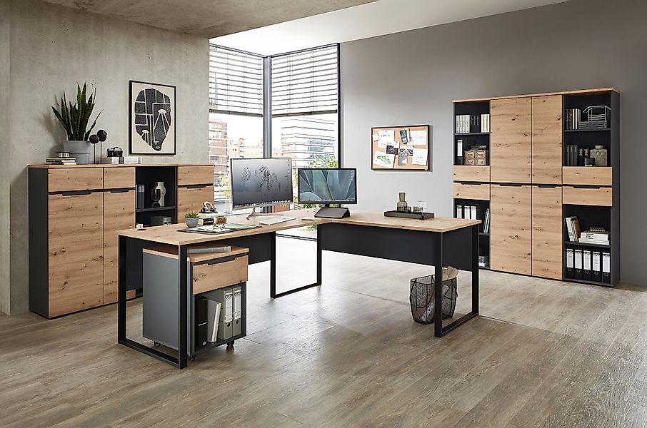 Innostyle Büromöbel-Set Komplettbüro MEMPHIS IV 8-teilig günstig online kaufen