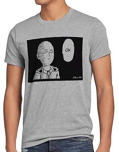 style3 T-Shirt Saitama Ok anime manga one punch man faust superheld wanpanm günstig online kaufen