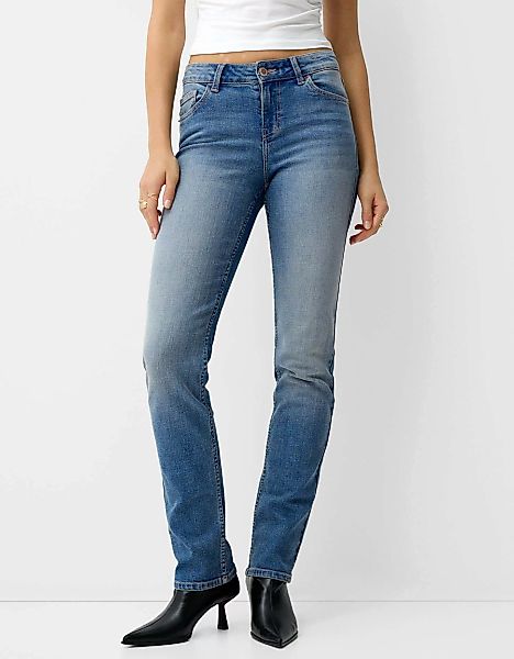 Bershka Slim-Jeans Damen 44 Blau günstig online kaufen