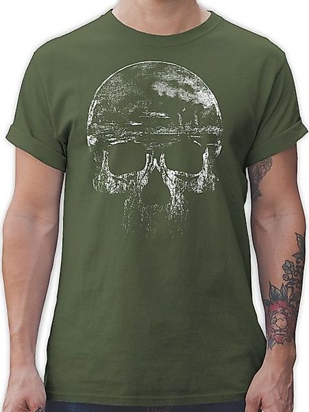 Shirtracer T-Shirt Vintage Totenkopf Biker günstig online kaufen