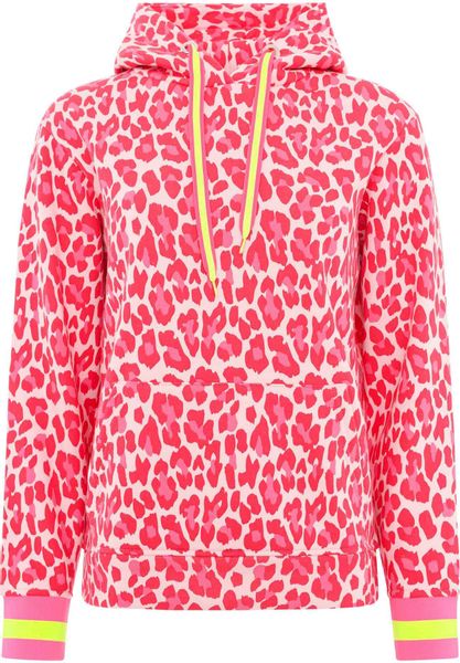 Zwillingsherz Hoodie ""Leo Allover Neon Kante"" mit Animal-Design und kontr günstig online kaufen