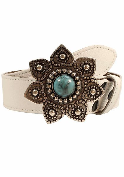 Rettungsring Gürtel Ledergürtel mit austauschbarer Schließe "Blume Mit Blau günstig online kaufen