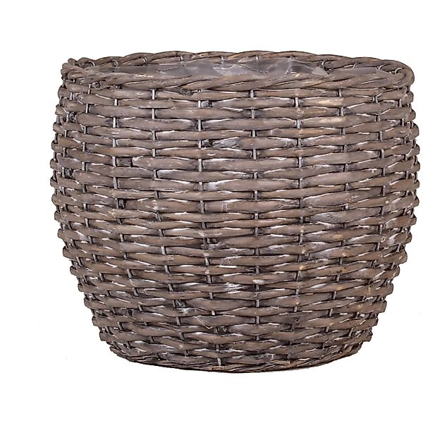 Übertopf aus Weide Ø 28 cm x 24 cm Grau günstig online kaufen