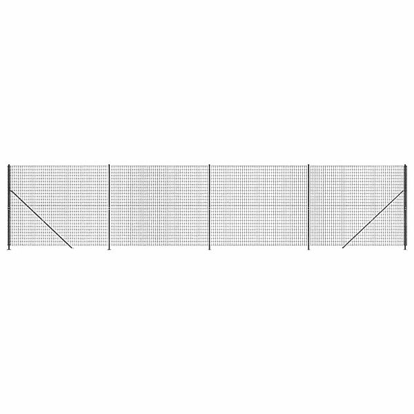 vidaXL Maschendrahtzaun mit Bodenflansch Anthrazit 2,2x10 m 154295 günstig online kaufen