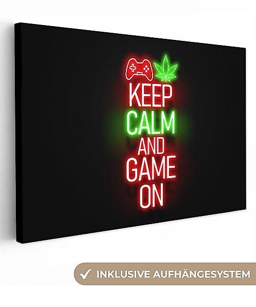 OneMillionCanvasses® Leinwandbild Gaming - Neon - günstig online kaufen