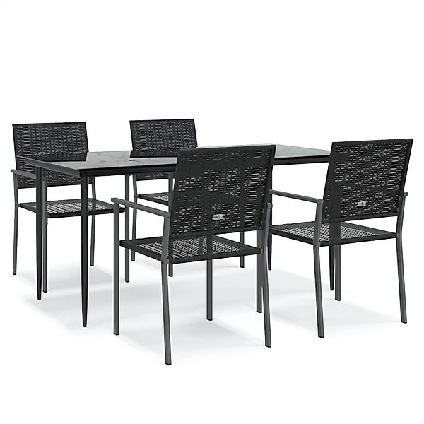 vidaXL 5-Tlg Garten-Essgruppe Poly Rattan und Stahl 3187011 günstig online kaufen