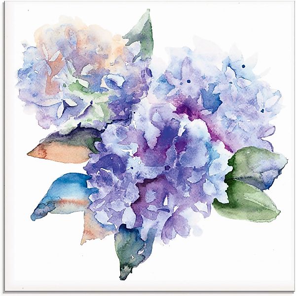 Artland Glasbild "Hortensien", Blumen, (1 St.) günstig online kaufen