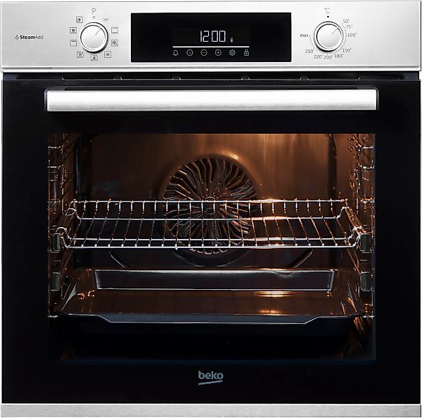 BEKO Einbaubackofen "BBIS12301XE" mit 2-fach-Teleskopauszug mit SteamShine günstig online kaufen