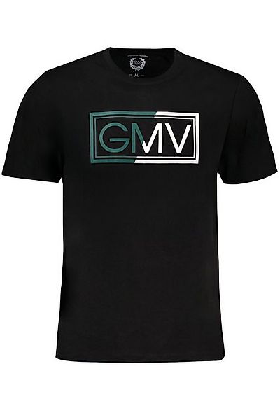 GIAN MARCO VENTURI T-Shirt Schwarzes Herren Kurzarm-T-Shirt mit Logo-Print günstig online kaufen