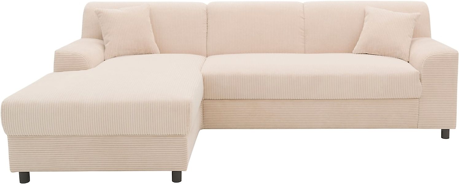 DOMO collection Ecksofa "Turah 2, L-Form, in Cord u. wasserabweisender Micr günstig online kaufen