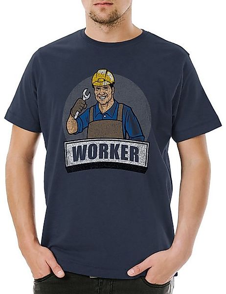 Urban Backwoods Print-Shirt Urban Backwoods Worker III Herren T-Shirt Navy günstig online kaufen