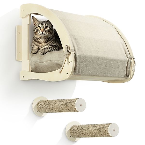 Navaris Tierhaus Katzen Bett mit Stufen günstig online kaufen