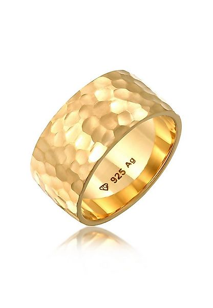 Elli Fingerring Breit Bandring Gehämmert Matt Schmuck Geschenk 925er Silber günstig online kaufen