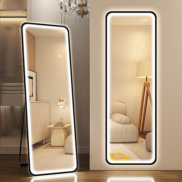 STARLEAD Standspiegel LED-Ganzkörperspiegel 150x50 cm, dimmbarer günstig online kaufen