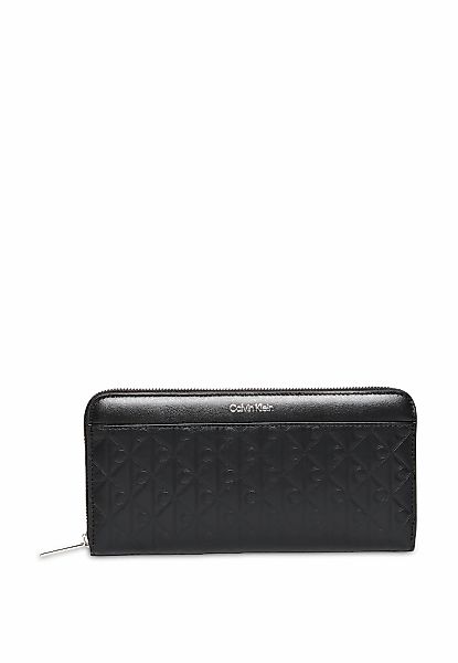 Calvin Klein Geldbörse "EMBLEM AOP EMBOSSED LONG WALLET" Damen Geldbeutel, günstig online kaufen