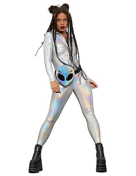 Smiffys Kostüm Holografischer Jumpsuit für Damen Space günstig online kaufen