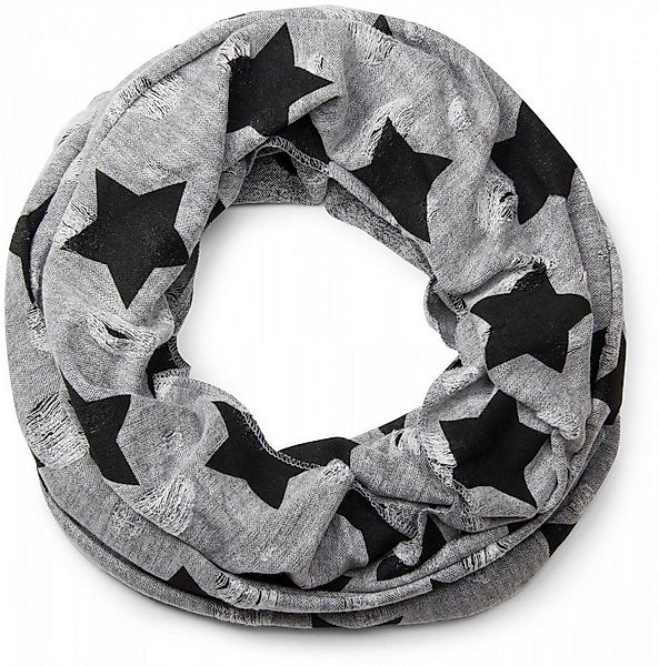 styleBREAKER Loop Loop Schal mit Sterne und Punkte Muster, (1-St) günstig online kaufen