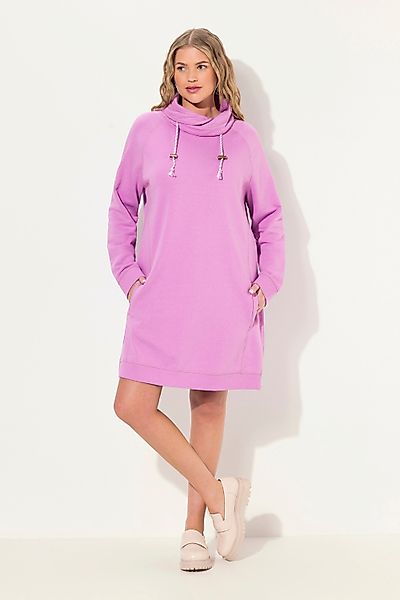 Ulla Popken Jerseykleid Sweatkleid Stehkragen Langarm günstig online kaufen