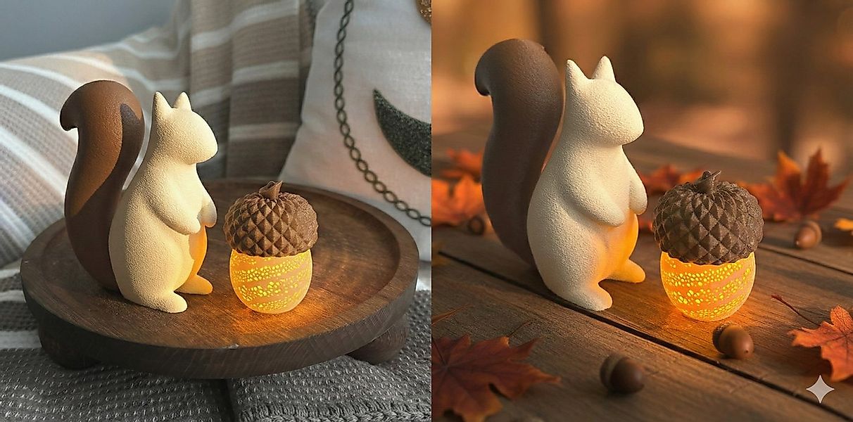 Conceptum Hypnose Dekoobjekt Eichhörnchen und Eiche (Set, 1 St., 2-teiliges günstig online kaufen