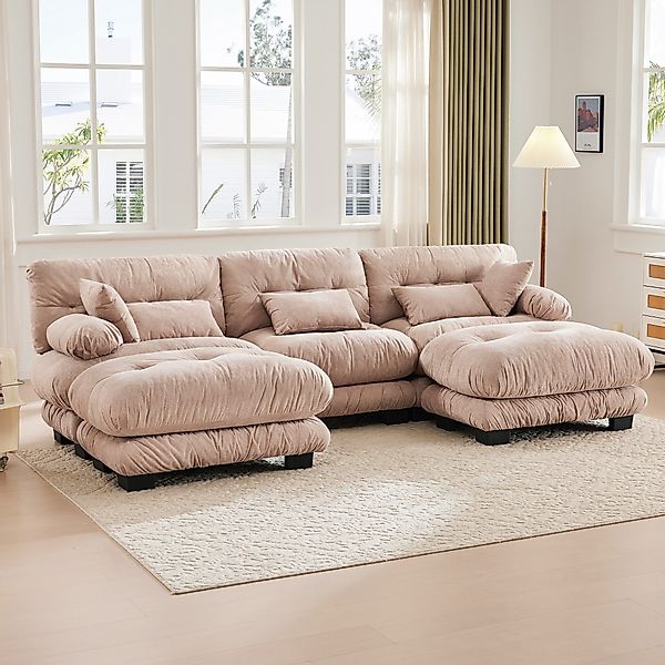 STILVORA Schlafsofa mit bettfunktion,schlafsofa wohnzimmer,sofa 5-Sitzer günstig online kaufen