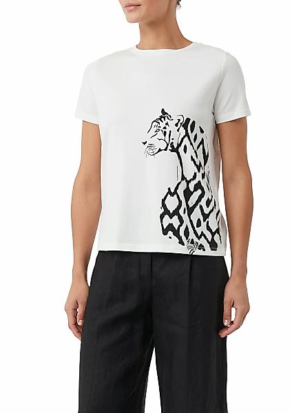 Comma Print-Shirt, mit seitlichem Animal-Print günstig online kaufen