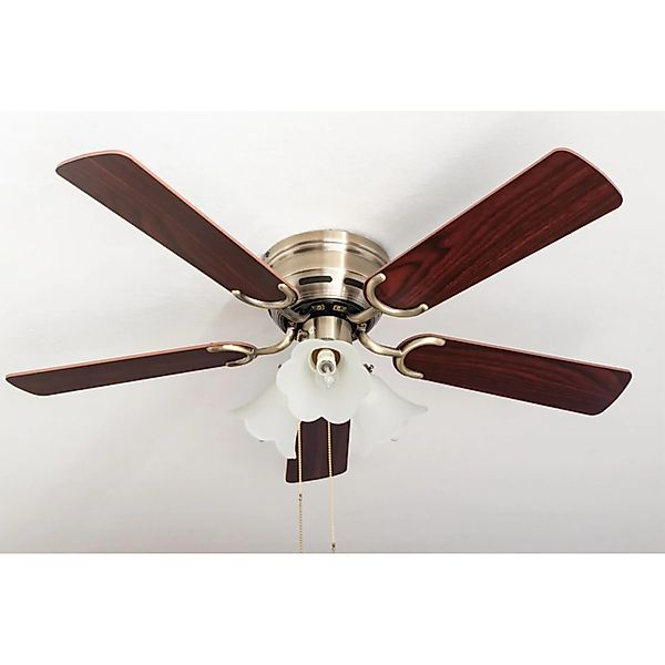 Pepeo Deckenventilator Deckenventilator Kisa Deluxe MA Rosenholz / Walnuss günstig online kaufen