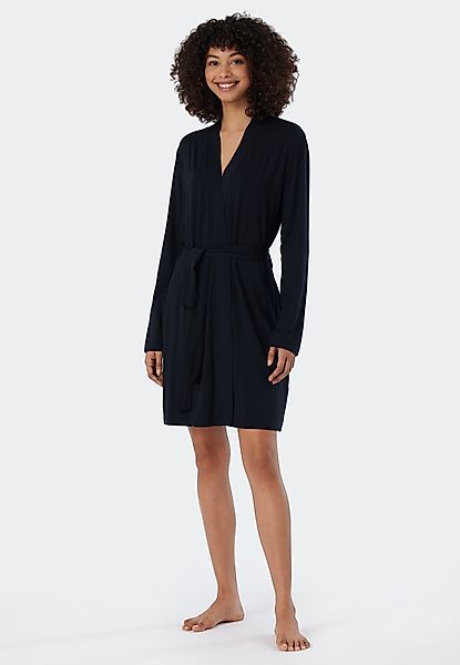 Schiesser Morgenmantel "Essentials", Kurzform, Modal, Kimono-Kragen, günstig online kaufen